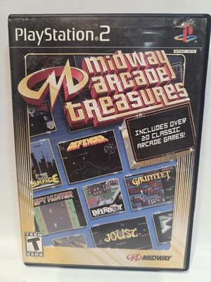 Midway Arcade Treasures 2 (Sony PlayStation 2, 2004) Black Label Complete Tested