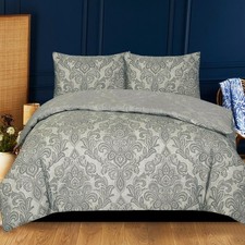 100% Rich Cotton Duvet Quilt Cover Bedding Set Double King & Super King Size