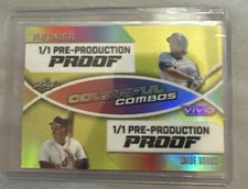 Ryne Sandberg Wade Boggs 2025 Leaf Vivid Baseball 1/1 Pre Production Proof