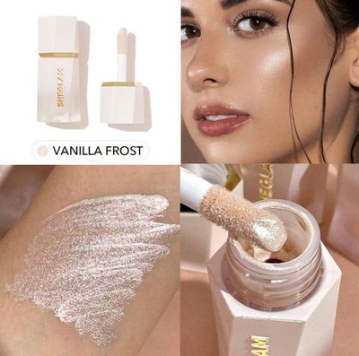 SHEGLAM Glow Bloom Liquid Waterproof Highlighter Shimmer Dewy Vanilla Frost- 2PC