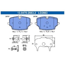 Satz Bremsbeläge Bremsklötze vorne für Mini F66 J01 U25 | 24272971