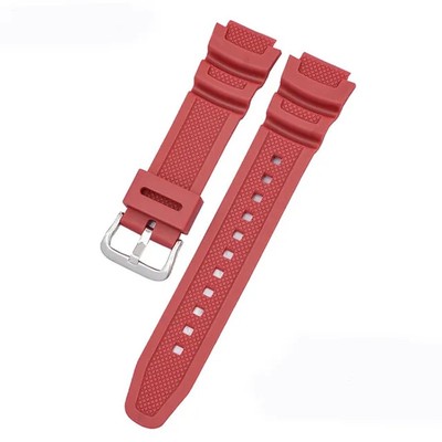 Cinturino Dell'orologio Morbido Impermeabile In Gomma 18mm Orologio Da Uomo Cinghia Del Braccialetto Di Ricambio Compatibile Per Casio Ae 1000w Aq S810w Sgw 300h W S200h