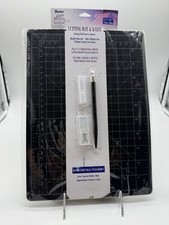 Darice Crafter's Toolbox Cutting Matt 8 5/8" x 11 3/4" & Knife 5 blades NEW
