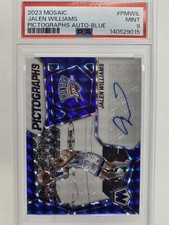 2023 Mosaic Jalen Williams Pictographs Auto Blue/49 Color Match OKC Thunder Mint