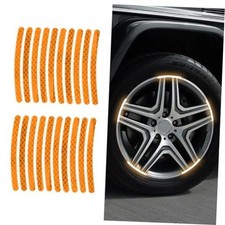 20PCS Reflective Car Wheel Decorative Stripe Stickers, Reflective Car Orange