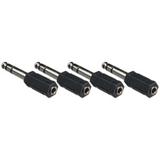 Set of 4 Hosa GPM-103 Stereo 3.5mm to Stereo 1/4" Male Adapters
