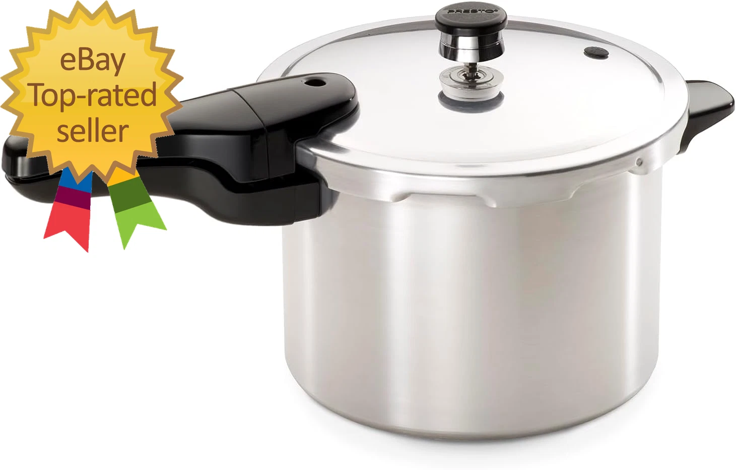 01264 6-Quart Aluminum Pressure Cooker Silver 9.68"D x 17.37"W x 8.56"H