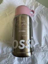 New Glossier 16 oz Classic Tumbler Holiday Exclusive Pink/Silver - Free Shipping