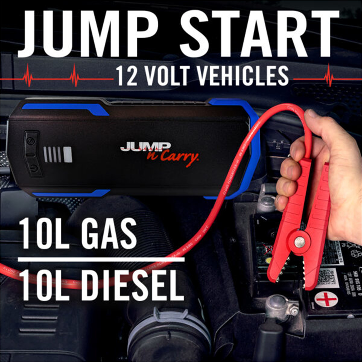 Clore Auto Jump-N-Carry JNC345 12V Lithium Jump Starter, 550 Start Assist Amps