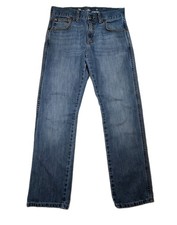 Wrangler Retro Women Straight Leg Jeans Medium Wash 31x32 Leather Patch Cotton