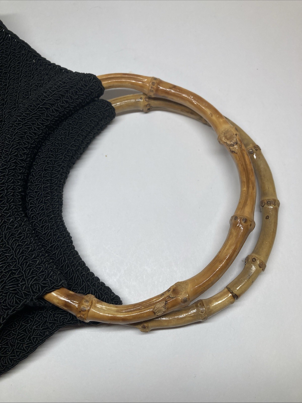 Vintage Chateau Macrame Black Patchwork Boho Wove… - image 9