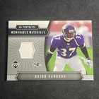 DEION SANDERS Jersey Card Memorable Materials 2005 UD Portraits MM-DS Ravens BAL