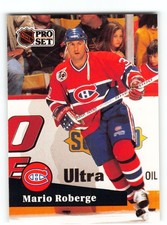 1991 Mario Roberge Montreal Canadiens Hockey Card