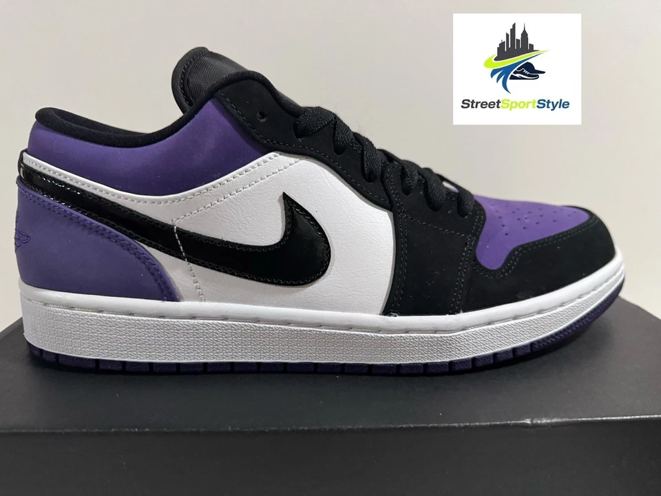 *NOVO EM FOLHA* Tamanho 9.5 - 2019 Nike Air Jordan 1 Low Court Roxo 553558-125 raro I - Imagem 2 de 4