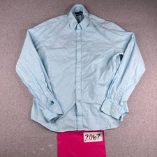 Tommy Hilfiger Shirt Large Blue Soft Wash Slim Stretch Button Up Long Sleeve Men