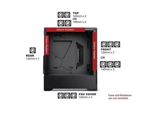 b-Voguish Gaming PC Case with Tempered Glass panels, USB3.0, Support E-ATX, A... - Picture 2 of 9