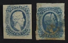 CKStamps: US Stamps Collection CSA Scott#11 Mint H OG #12 Used Stain