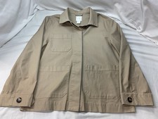 H M Women's Tan Brown Light Utility Jacket, Zip Up, Size 4 Casual Travel Fashion