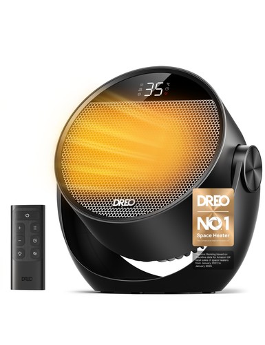 Dreo 1500W Portable Electric Heater for Home 60° Adjustable Tilt 10.5ft/s Fan