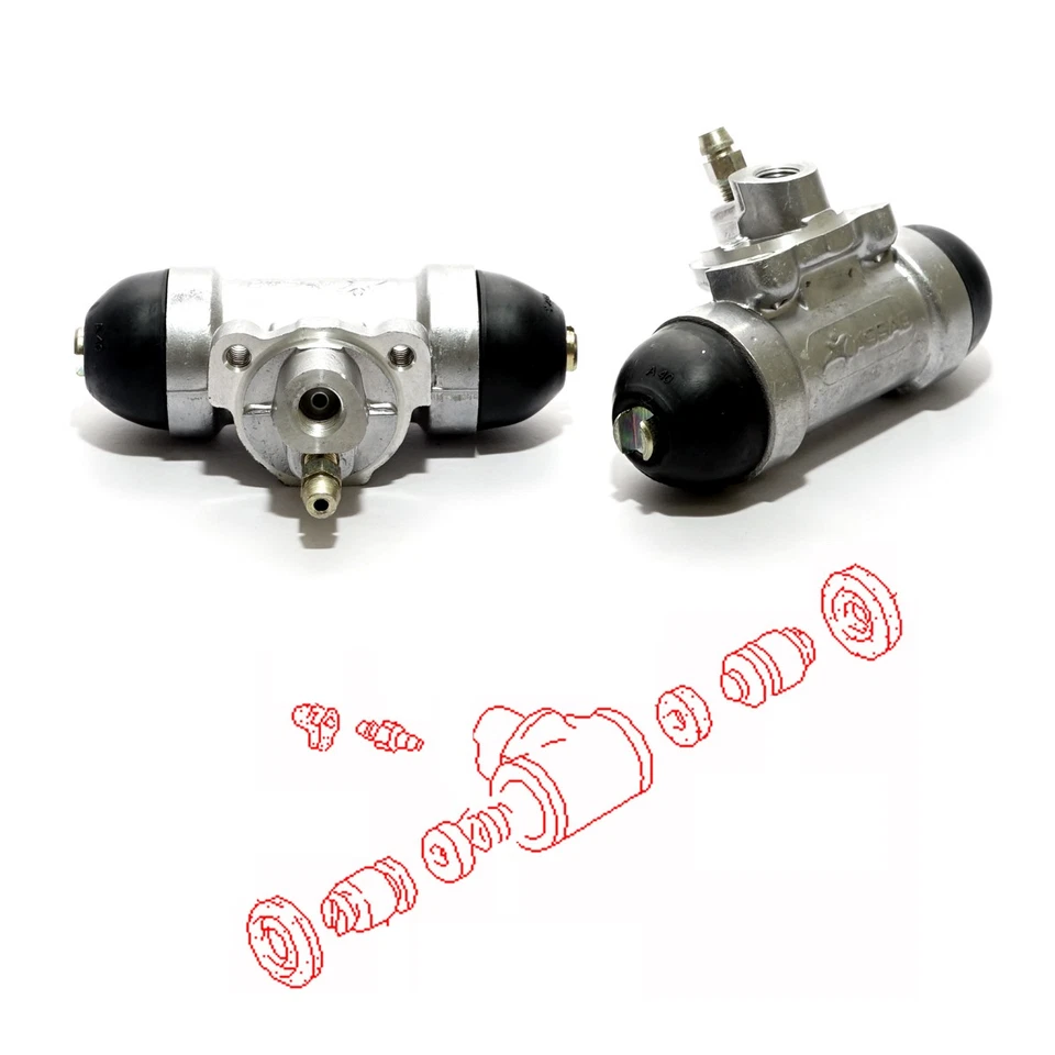 Cilindros de freno de rueda trasera Fit 97-04 Nissan Navara D22 Frontier NP300 Pickup 7/8 Foto 4 de 4