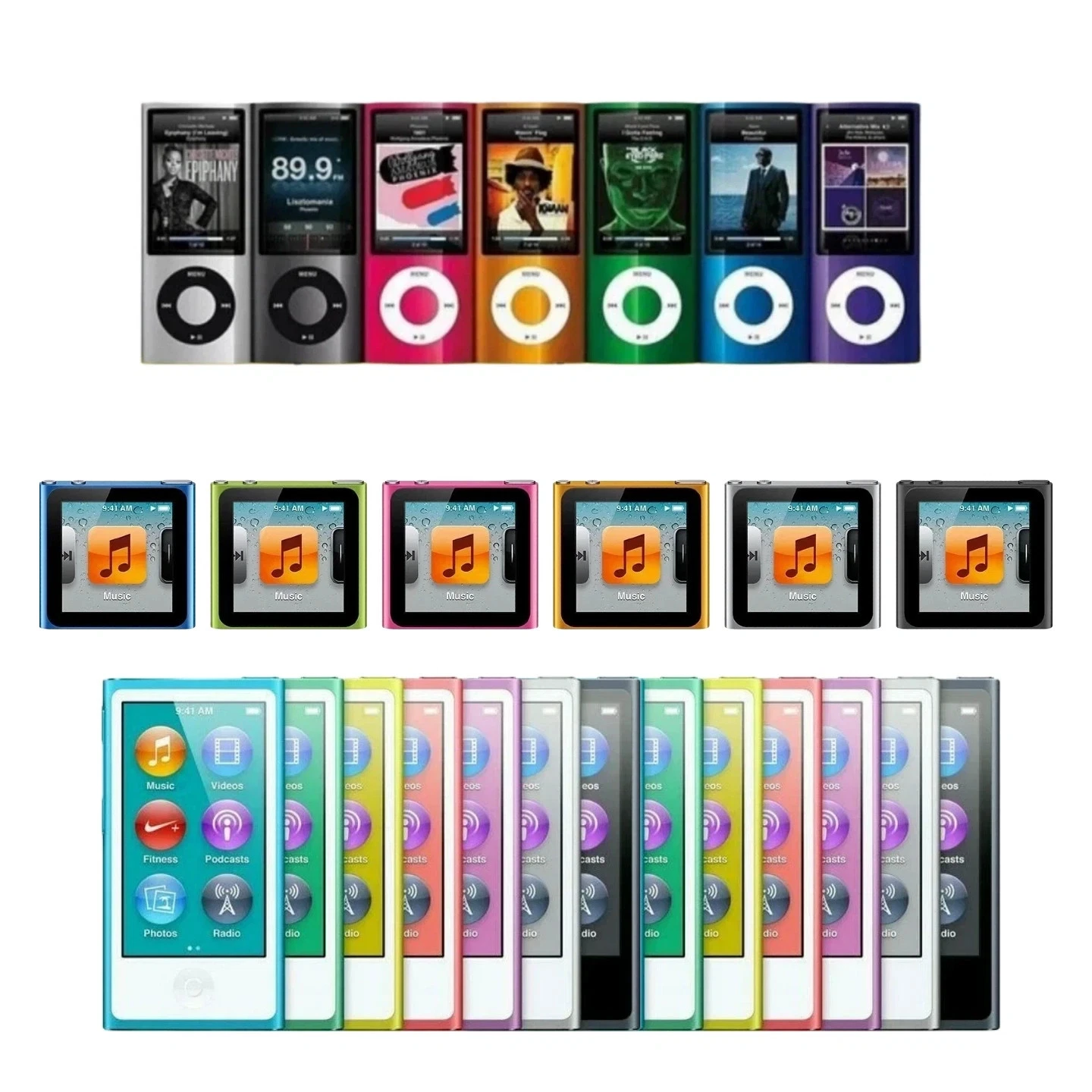 Apple iPod Nano 5th 6th 7th Generation 8GB 16GB Vintage MP3 Player Fully Tested