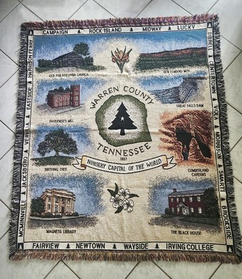 Tennessee Historical Tapestey Throw Blanket Scenery Famous Buildings 52x60