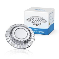 2 in 1 Bathtub Drain Stopper Bathtub Drain Hair Catcher, Effective Tub Stopper w