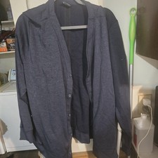 Nike Sweater Mens XL Navy Blue Dri-Fit Player Golf Cardigan Knit BV0394