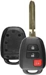 KeylessOption Just the Case Keyless Entry Remote Uncut Car Key Fob Black