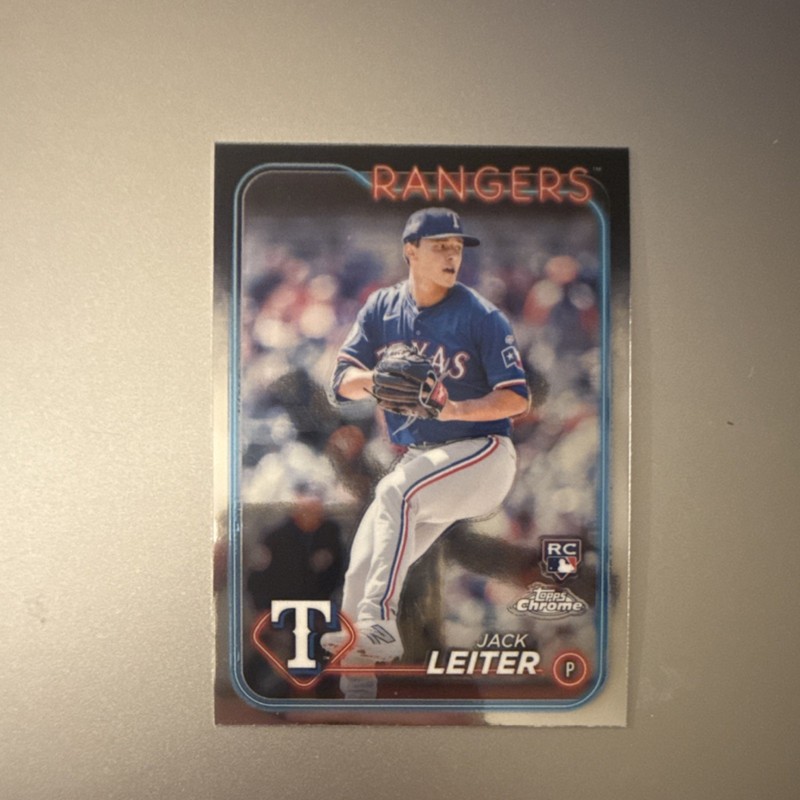 Topps Chrome 2024 Jack Leiter Prism Refractor Rookie #111 Texas Rangers MLB