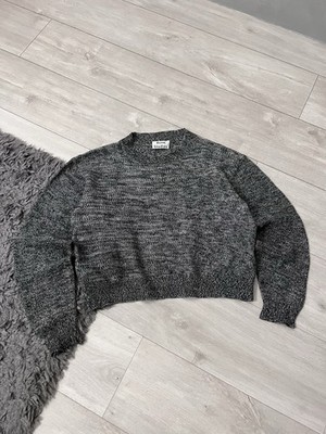  00'S ACNE STUDIOS BIRD LINEN VINTAGE CROPPED KNIT SWEATER Y2K WOMAN'S SIZE XS