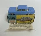 Vintage Corgi Toys 229 Chevrolet Corvair In Light Blue In Original Box NM