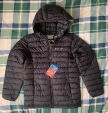 COLUMBIA Black POWDER LITE JACKET Youth Medium 10-12 Kids Warm Omni-heat M