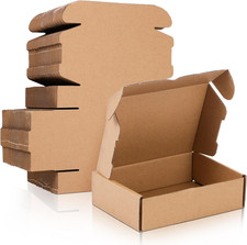100 Pcs Shipping Boxes Cardboard Gift Corrugated Cardboard Brown Boxes Mailer Pa