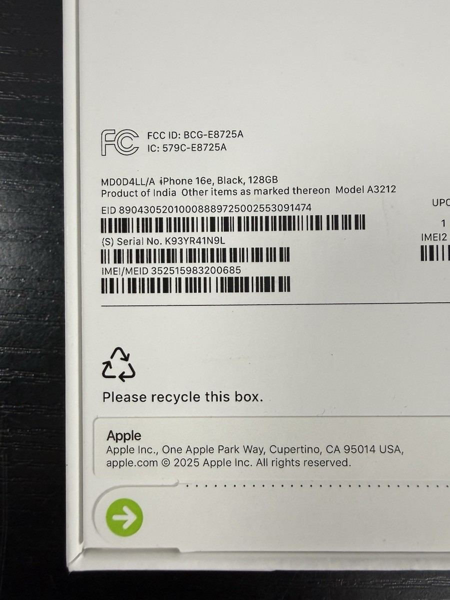 Apple iPhone 16e - 128 GB - Black (Unlocked) for sale online | eBay