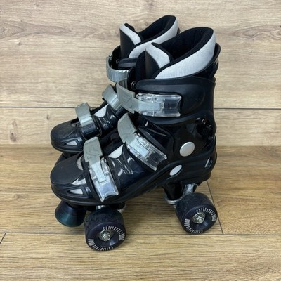 California Pro Rollschuhe UK 3 VT-06 Kinder schwarz Quad Skates Sport 3 Schnallen
