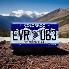 Colorado Ski Country Usa License Plate Specialty Free Shipping 