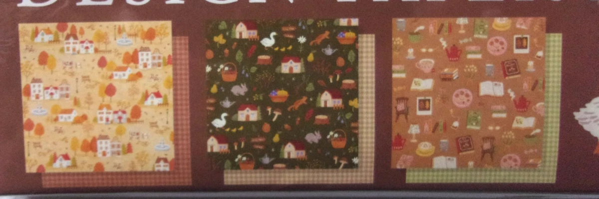 Papel Origami Amifa Otoño Escena Doble Cara Diseño 3 Japón 36 Hojas