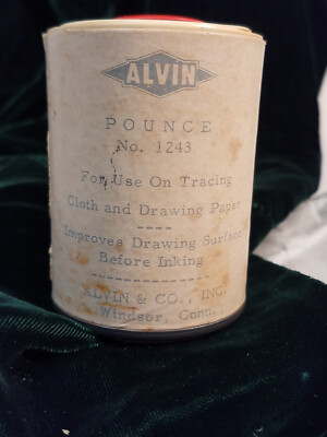 Vintage 1950s Pounce Tracing Powder Alvin and Company Inc. No. 1243 Windsor Conn