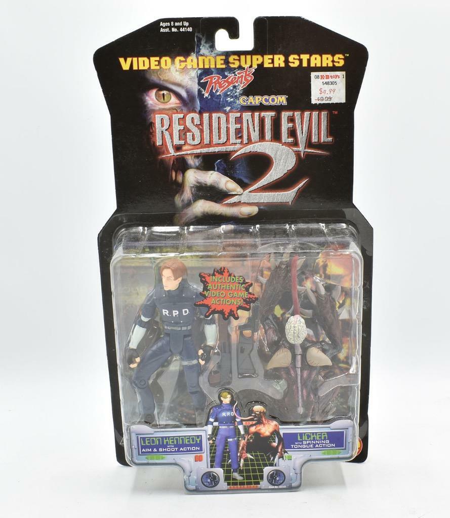 Details about Leon Kennedy & Licker NEW MOSC Resident Evil 2 Toy Biz 1998 Action Figure Set