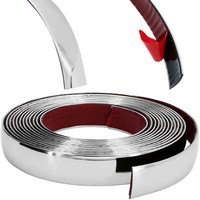 Zierleiste 25Mm X 5M | Chrom | Flexibel Selbstklebend | Kontur Leiste Universal