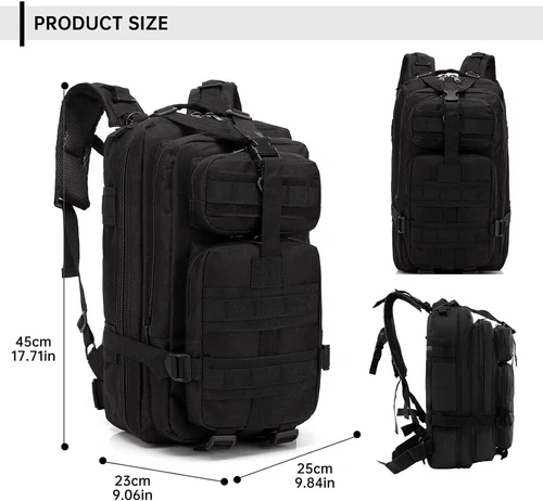 30L Outdoor Military Molle Tactical Hiking Camping Waterproof Rucksack Backpack - Picture 7 of 11