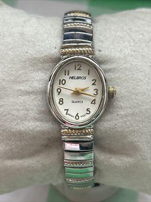 HELBROS Two Tone Gold And Silver Quartz Analog Women's Watch