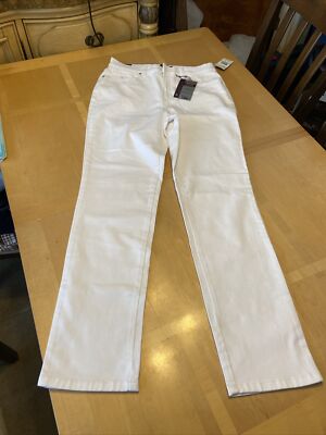 gloria vanderbilt women's amanda jeans 8 Average Tapered Leg Classic Rise White 
