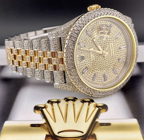 Rolex Herrenuhr Datejust 41 Jubilee 18K Gelbgold & Stahl ICED 16ct Diamanten - Bild 2 von 7