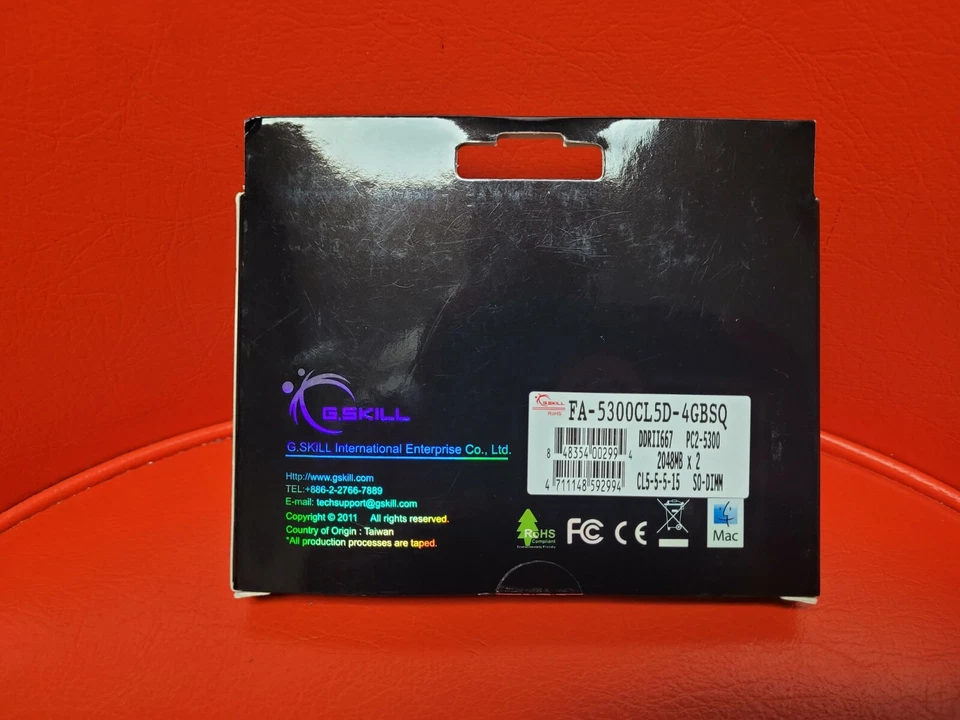 G.Skill MAC DDR2 256MB X2 Laptop Memory NIB NEW iMac Mini MacBook Pro PC2-5300S - Image 2 of 4