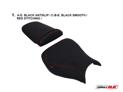 Motorcycle Seat Cover For CBR 1000 RR SC57 (2004-2007) – Black Leatherette, Water Resistant