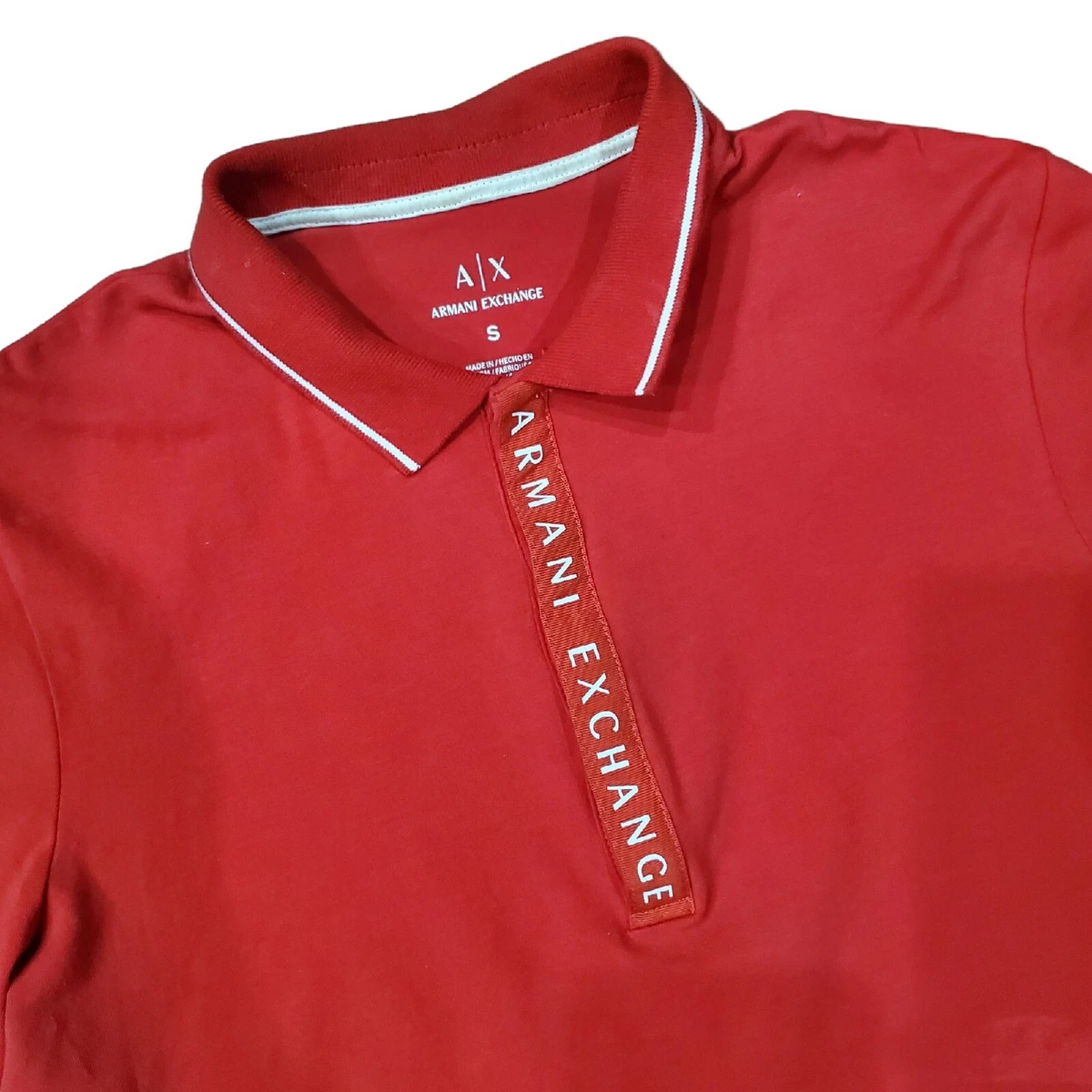 ARMANI EXCHANGE A X Polo Shirt Adult Small Red Casual Designer
