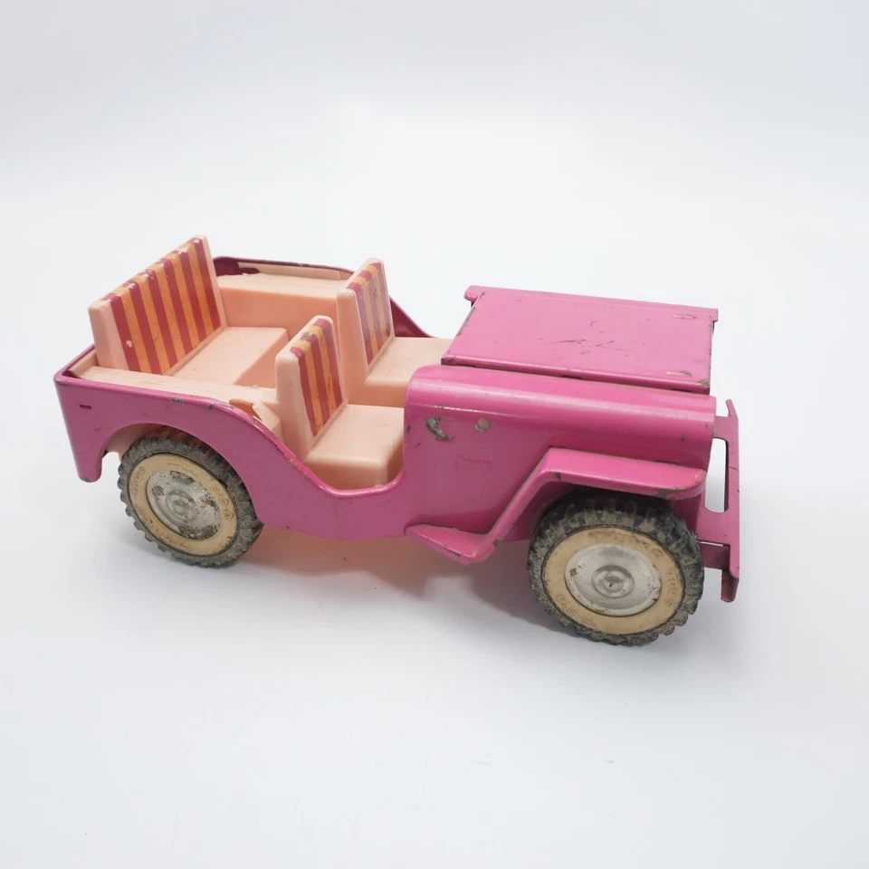 Vintage Tonka Elvis Blue Hawaii Pink Survey Jeep Pressed Steel 1960’s Rare - Image 3 of 4