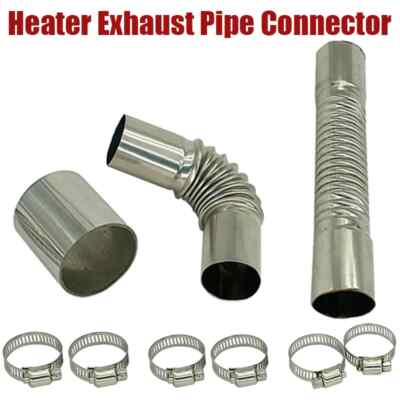 Exhaust Pipe Tube Elbow Connector & Clamps For Eberspacher Webasto Diesel Heater